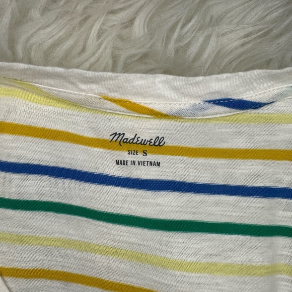 Madewell Striped V-neck Tee - Picture 6 of 6